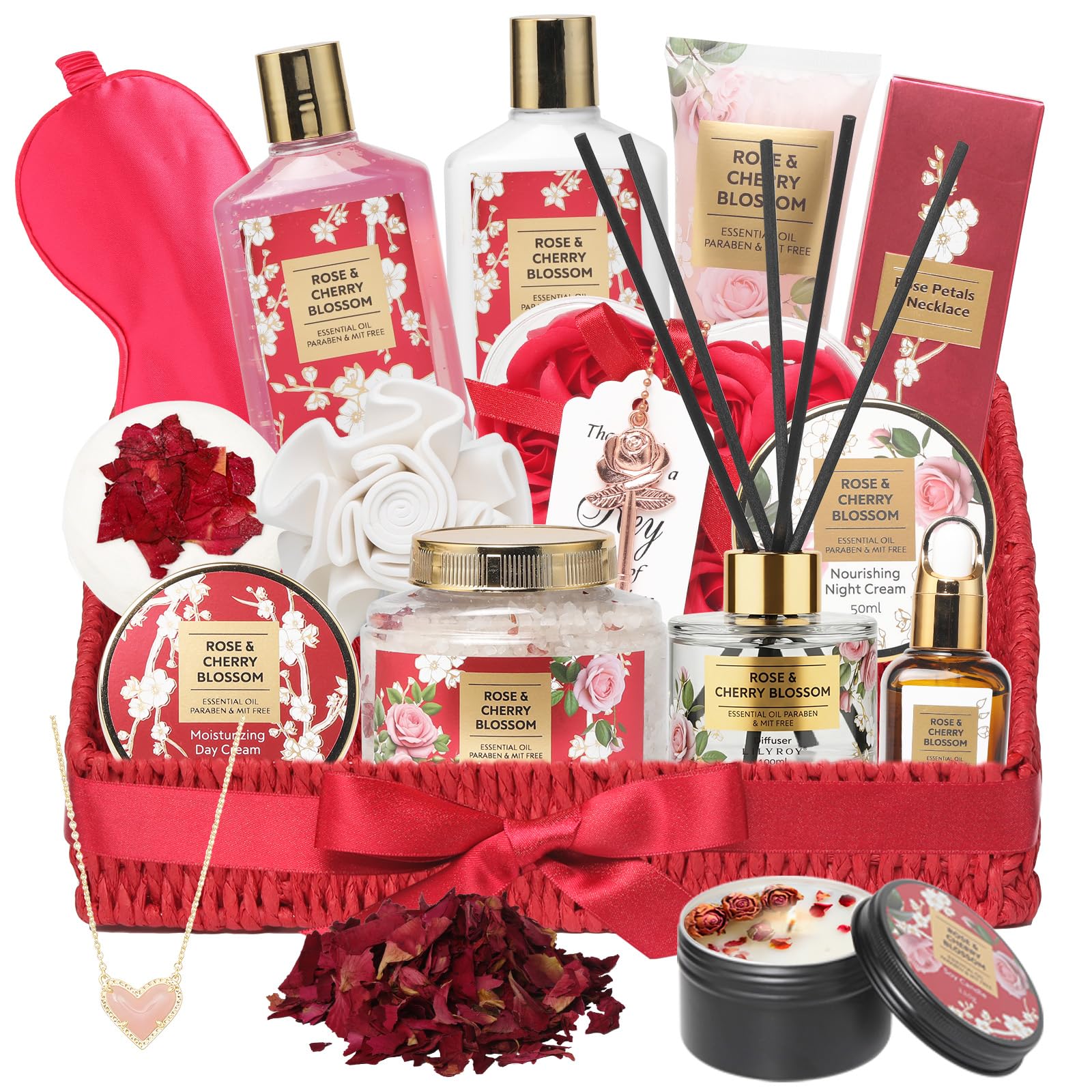 Amazon.com : 25Pcs Spa Gifts Skin Care Set - Luxurious Rose Spa